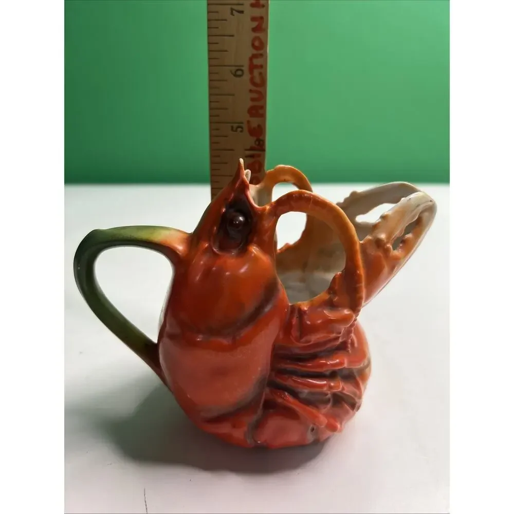Antique Royal Bayreuth Lobster Butter Pitcher Creamer Porcelain Bavaria 4